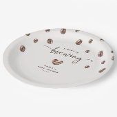 'a Baby is Brewing' Coffee Baby Shower Pappteller (Schrägansicht)