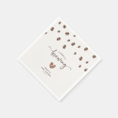 'a Baby is Brewing' Coffee Baby Shower Serviette (Ecke)