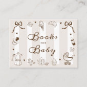 A Baby is Brewing Coffee Cafe Bebe Books for Baby Begleitkarte (Vorderseite)