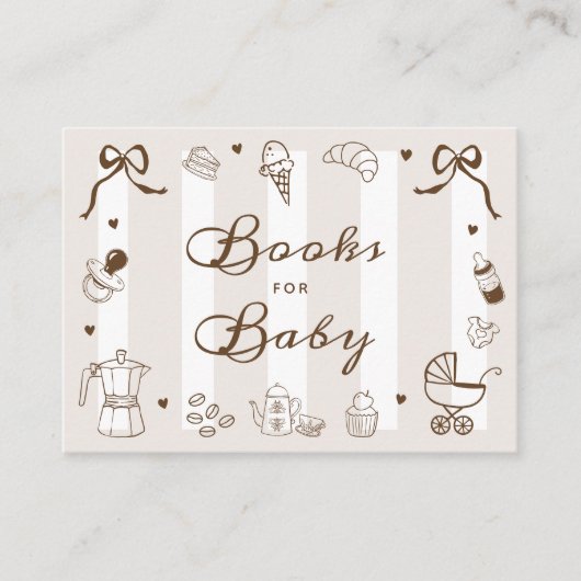 A Baby is Brewing Coffee Cafe Bebe Books for Baby Begleitkarte (Vorderseite)