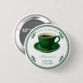 A Baby Is Brewing Coffee Cup Baby Shower Button (Vorne & Hinten)