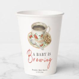 A Baby Is Brewing Coffee Cup Baby Shower Pappbecher