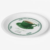 A Baby Is Brewing Coffee Cup Baby Shower Pappteller (Schrägansicht)