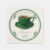 A Baby Is Brewing Coffee Cup Baby Shower Serviette (Vorderseite)