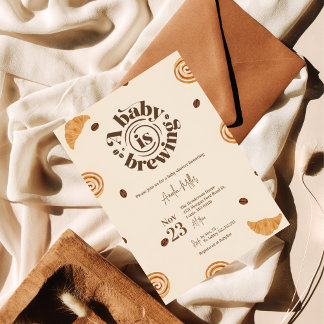 A Baby is Brewing | Coffee & Pastry Baby Shower Einladung