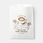 A Baby is Brewing Coffee Theme Baby Shower Geschenktütchen (Vorderseite)