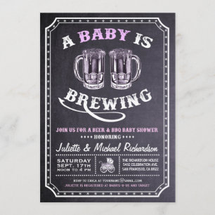 "A Baby is Brewing" Einladungen zur Kinderdusche (