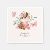 A Baby is brewing garden tea party Baby shower Serviette (Vorderseite)