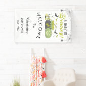 A Baby Is Brewing Halloween Baby Shower Welcome Banner (Insitu)
