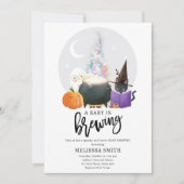 A Baby Is Brewing Halloween Spooky Baby Shower Einladung (Vorderseite)