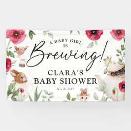 "A Baby is Brewing" Nachmittagstee Babydusche Banner