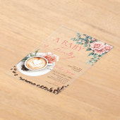 A Baby is Brewing Romantic Coffee Baby Shower Acryleinladungen (Ablage )