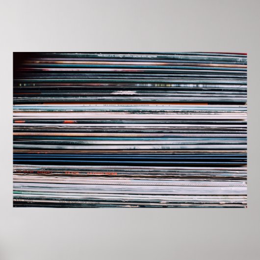 A background consisting of a stack of records in t poster (Vorne)