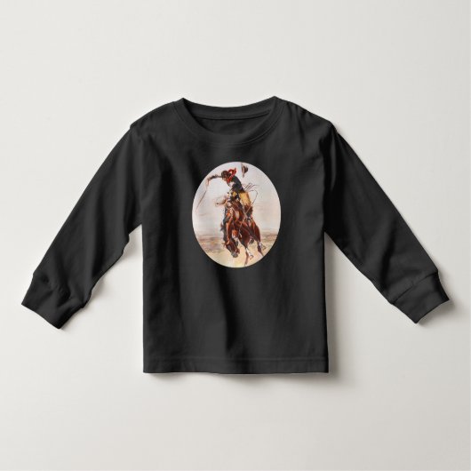 "A Bad Hoss" Bucking Bronco Kleinkind T-shirt (Vorderseite)