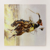 "A Bad Hoss" von Charles M Russell Puzzle (Horizontal)
