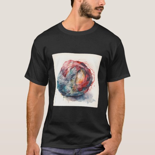 A Ball Of Yarn Unraveling Spool Ball Of Yarn Comin T-Shirt (Vorderseite)