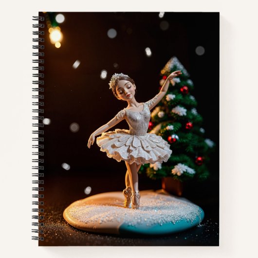 a ballerina dream clay modeling at christmas with notizblock (Vorderseite)