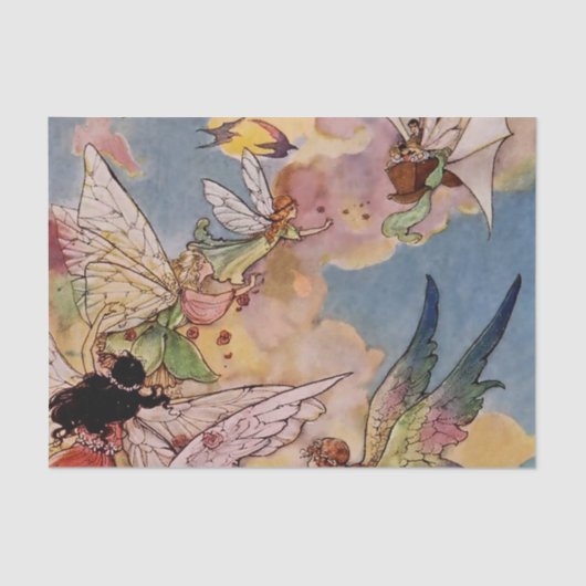 "A Band of Fairies" von Florence Anderson Seidenpapier (Vorderseite)