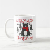 A Beardy Merry Christmas Cute Bear Kaffeetasse (Links)