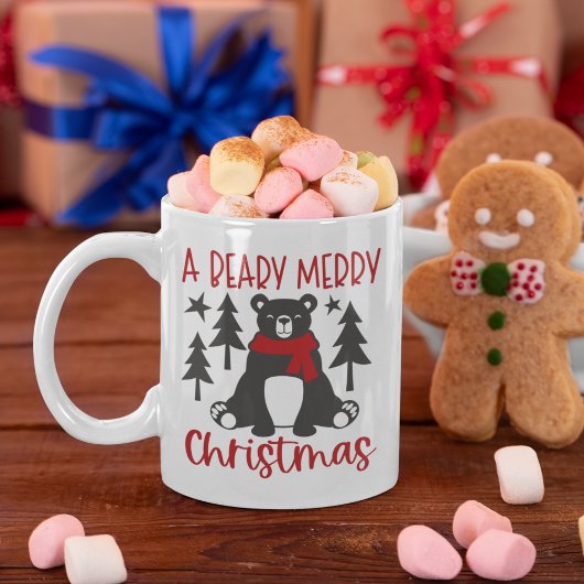 A Beardy Merry Christmas Cute Bear Kaffeetasse
