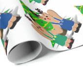 A Beary Reindeer Christmas Geschenkpapier (Rolleneckpunkt)
