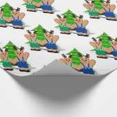 A Beary Reindeer Christmas Geschenkpapier (Ecke)