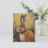 A Beautiful Brown Rabbit Postkarte (Stehend Vorderseite)