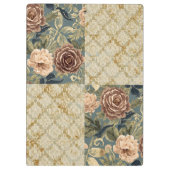 A Beautiful Combination of Floral and Motif Patter Klemmbrett (Rückseite)