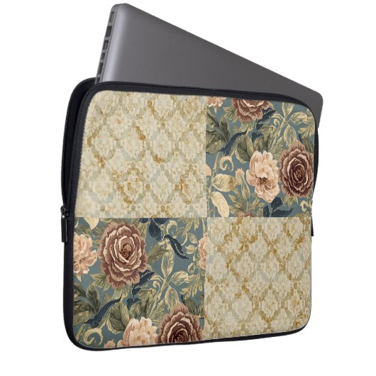 A Beautiful Combination of Floral and Motif Patter Laptopschutzhülle (Vorne Rechts)
