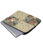 A Beautiful Combination of Floral and Motif Patter Laptopschutzhülle (Vorne Knopf)