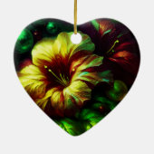 A Beautiful Flower on a Valentine's Day Tree Keramik Ornament (Hinten)