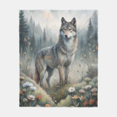 A Beautiful Forest Wolf Fleecedecke (Vorderseite)