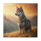 A Beautiful Forest Wolf Fliese (Vorderseite)