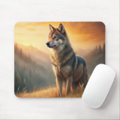 A Beautiful Forest Wolf Mousepad (Mit Mouse)