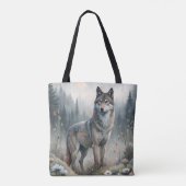 A Beautiful Forest Wolf Tasche (Rückseite)