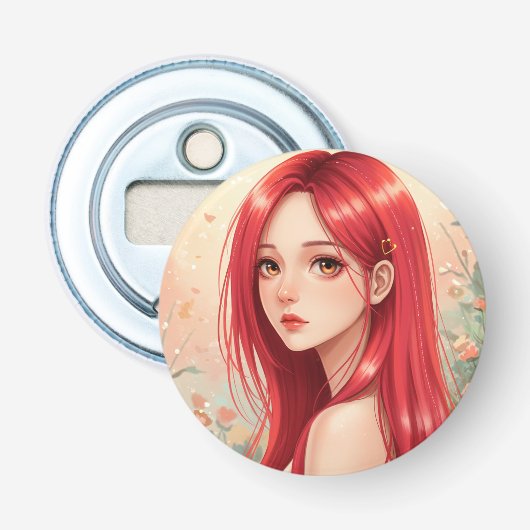 A beautiful girl exuding grace in nature flaschenöffner (Vorderseite)