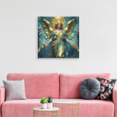 A Beautiful Gold and Turquoise Angel  Leinwanddruck (Insitu (Wohnzimmer))