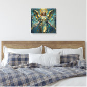A Beautiful Gold and Turquoise Angel  Leinwanddruck (Insitu (Schlafzimmer))