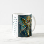 A Beautiful Gold and Turquoise Angel Personalized Kaffeetasse (VorderseiteRechts)