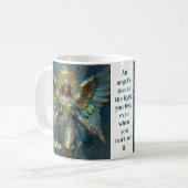 A Beautiful Gold and Turquoise Angel Personalized Kaffeetasse (Vorderseite Links)