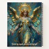 A Beautiful Gold and Turquoise Angel Personalized Notizblock (Rückseite)