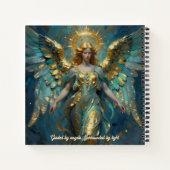 A Beautiful Gold and Turquoise Angel Personalized Notizblock (Rückseite)