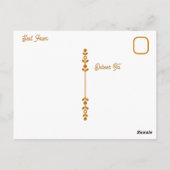 A Beautiful Gold and Turquoise Angel Postkarte (Rückseite)