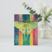 A Beautiful Green Moth Postkarte (Stehend Vorderseite)