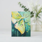 A Beautiful Green Moth Postkarte (Stehend Vorderseite)