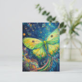 A Beautiful Green Moth Postkarte (Stehend Vorderseite)