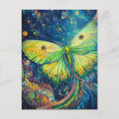 A Beautiful Green Moth Postkarte (Vorderseite)