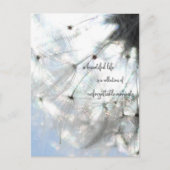 a beautiful life ... sprü che Löwenzahn Samen Postkarte (Vorderseite)