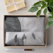 A Beautiful Portrait of a Pair of Painterly Horses Seidenpapier (Geschenk)