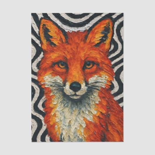 A beautiful red fox decoupage seidenpapier (Vorderseite)